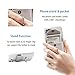 YUNCE Cell Phone Card Holder RFID Ring Stand Stick on Wallet Card Holder for Back of Phone for iPhone Android and All Smartphones Adhesive Credit Card Holder for Cell Phone-Polyester Grey