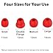 Replacement Silicone Ear Tips Earbuds Buds Set Compatible with Beats by dr dre Powerbeats Pro Wireless Earphones, Replacement Ear Tips for Beats Flex - DO NOT for Beats Studio Buds (Red)