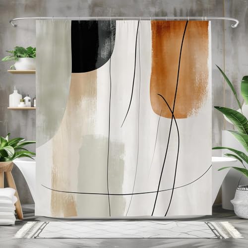 Rideau de douche abstrait pour transformer votre bain en moment de bien-être - 2
