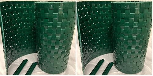 TENAX Flexi 0,19 x 2,05 m Verde, Strisce Frangivista in HDPE con 2 Clip, Copertura Privacy Decorativa per Recinzioni a Pannelli, Cancellate, Ringhiere, Balconi e Giardini (Confezione da 2)