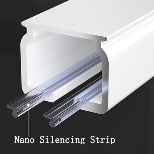 Riel de cortina de techo para separar ambientes con montaje fácil en pared 6