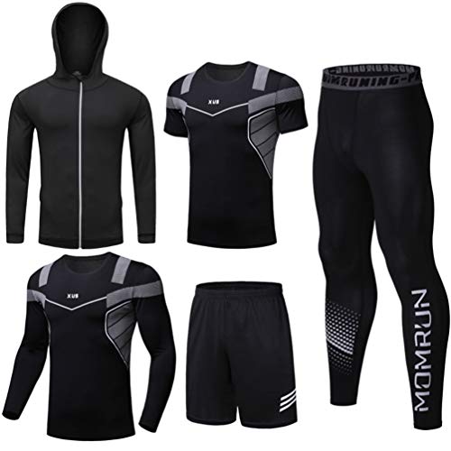 LucaSng 5 Pièces Ensemble Compression Homme Tenue Sport...