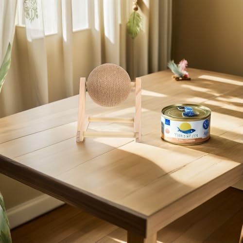 Rascador para gatos de madera SEWACC juguete de sisal para suelo de interior 6