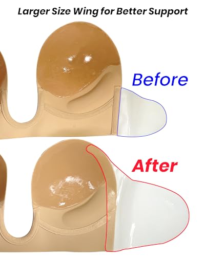 TITU Plunge Strapless Bra Push Up - Sticky Bra Invisible Adhesive for Backless Dress3