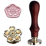 JUPPE Beautiful Cherry Blossoms Wax Seal Stamp, Flower Sealing Wax Stamp, Plant Wedding Invitation Birthday Party Sealing (Copper)