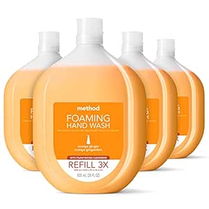 Method Foaming Hand Soap Refill Orange Ginger (4 x 28 oz)