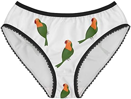 SpreadPassion Green Parrot Panties, Green Parrot Underwear, Briefs, Cotton Briefs, Funny Underwear, Panties For Women