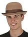 Jacobson Hat Company Men's Roaring 20's Tan Felt Derby Light Brown Bowler Top Hat Costume Accessory ,Tan / Brown ,One Size