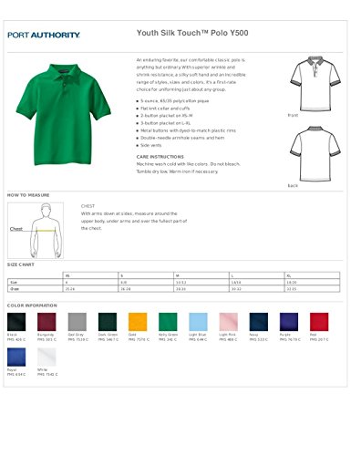 Port Authority Youth Silk Touch Polo (Kelly Green)2