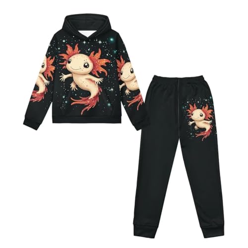 Girls Track Suit with Hoodies and Jogging Sweatpants Casual Cute Matching Sweat Set 5-12Y2