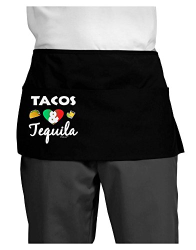 TOOLOUD Tacos & Tequila Dark Adult Mini Waist Apron - Black - One-Size