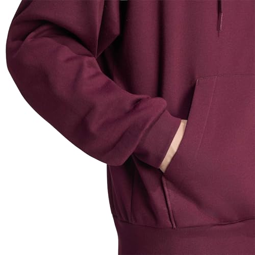 adidas Herren Essentials Feelcozy Fleece Hoodie Sweatshirt, Maroon/Black, XL – Ansicht 5