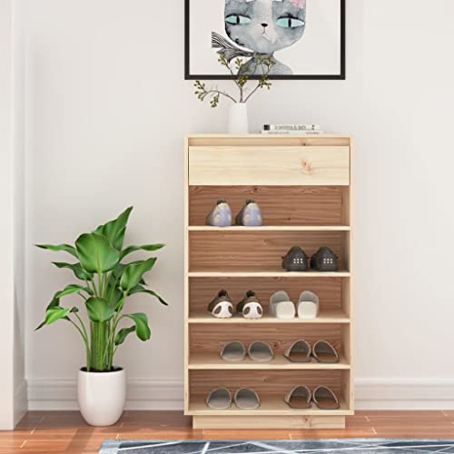 Frdhee Zapatero zapatero zapatero, 60 x 34 x 105 cm, madera maciza de pino, para pasillo, salón, dormitorio, diseño espacioso y sin embargo que ahorra espacio