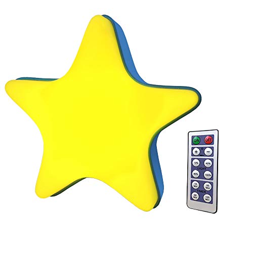 Preisvergleich Produktbild HONZUEN Nachtlicht Kind, Tragbares USB Wiederaufladbares Kind Nachttischlampe, Baby Nachtlicht Mit Fernbedienung, 10 Einstellbare Helligkeit, 4 Zeiteinstellungen, Geeignet für Babyzimmer, Schlafzimmer