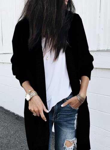 Image of Sidefeel Cardigan Sweaters for Women 2026 Fall Outfits | Soft Cozy Warm Cardigans, Checkered Long Sleeve Open Front, Chunky Knit Oversized Sweater Coats, Casual Office Wear