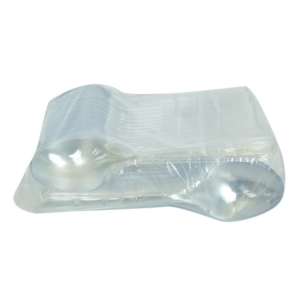 LokmanAVM Plastik Kaşık Ekonomik Çorba Kaşığı 1654 mm Şeffaf 100 Adet 1 Paket