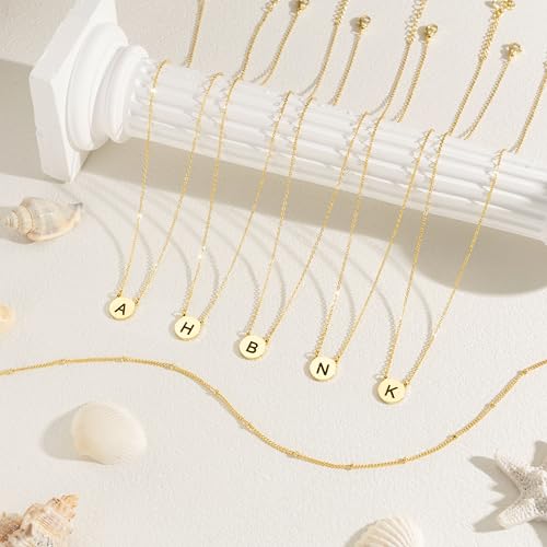 Initial Necklaces for Women,Dainty 14k Gold Plated A-Z Layered Letter Pendant Necklace - image 7