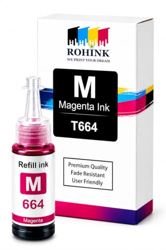 Image of ROHINK T664 / 664 Compatible Ink for Epson L100, L110, L130, L200, L210, L220, L300, L310, L350, L355, L360 L361, L365, L380, L385, L405, L455, L485, L550, L565 Printer