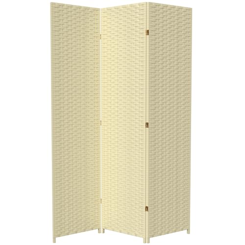 Red Lantern 7 ft. Tall Woven Fiber Room Divider -