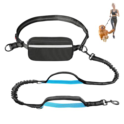 KMFYMPT Laisse Main Libre Chien avec Ceinture Réglable 68,5–120 cm, Laisse pour Chiens, Promenade, Dressage, Randonnée, Conception Anti-Traction avec...