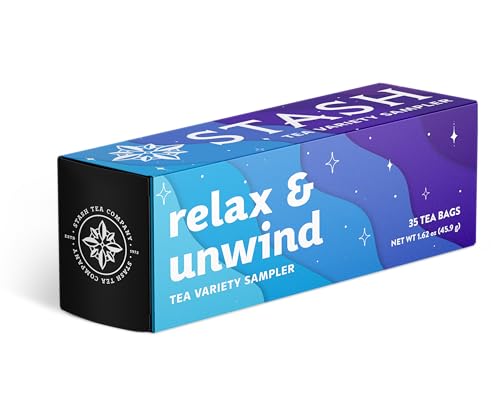 Stash Tea Relax and Unwind Tea Sampler - Assorted Specialty Tea Gift Set, Calming Herbal Teas to Support Relaxation, 7 Flavors, 35 Tea Bags - Image 3