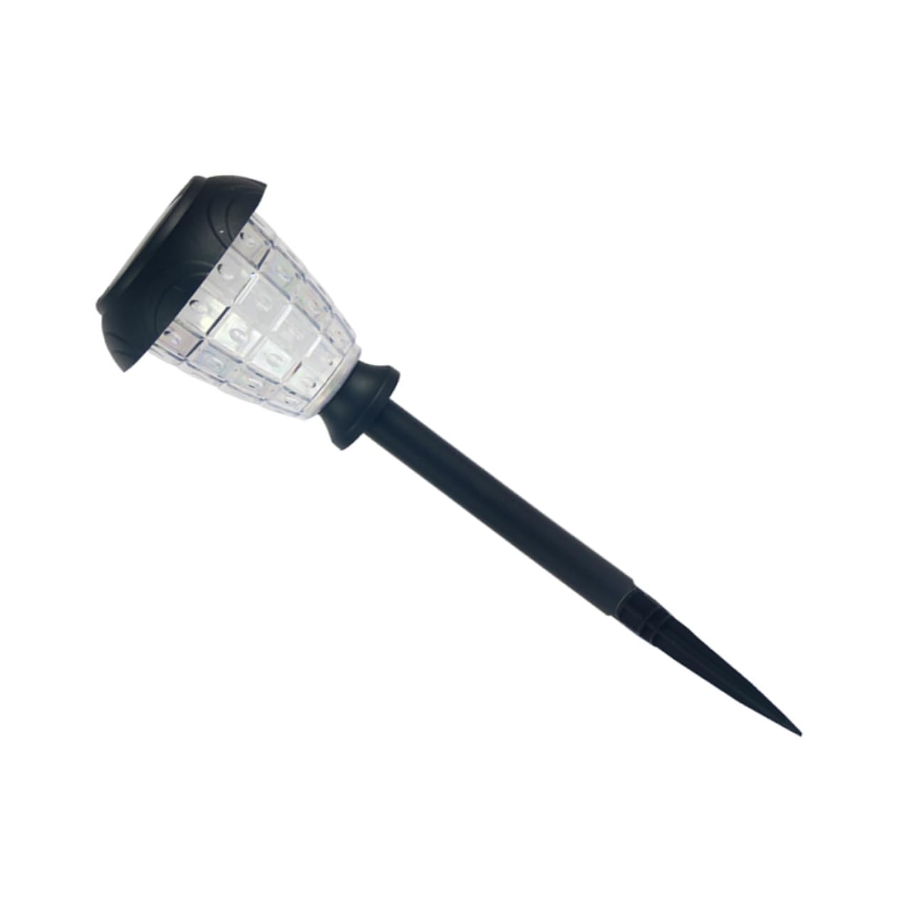 LALAFINA 2pcs Solar Ground Lamp Head Design Waterproof Outdoor Garden Decor Lights for Garden Lawns Courtyards