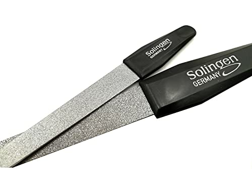 3 Profi Nagelfeilen Solingen Saphir Feile Maniküre Nagelfeile Metall Fein Grob Set schwarz Solinger Qualität