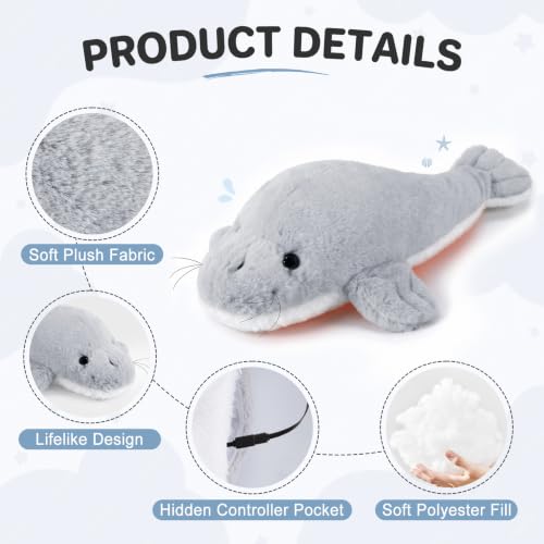 Image of Manatee Heating Pad for Period Cramps USB Power Heated Plush Stuffed Animal