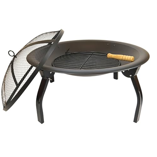 SOUK ONE Feuerschale Ibiza Black, Feuerschale Ø 56 cm - Feuerstelle für...