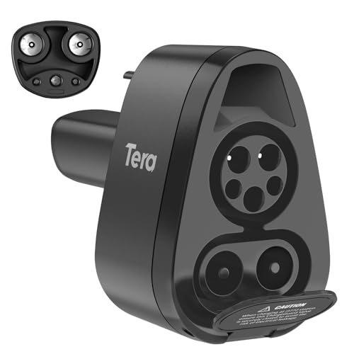 Tera CCS1 & J1772 to Tesla Adapter: Only for Tesla Cars, 2 in 1 DC & AC to Tesla Model S 3 X Y Fast Charging with Valve Auto Close Support Level 1 2 3 Electric Vehicle Charging Station Accessory