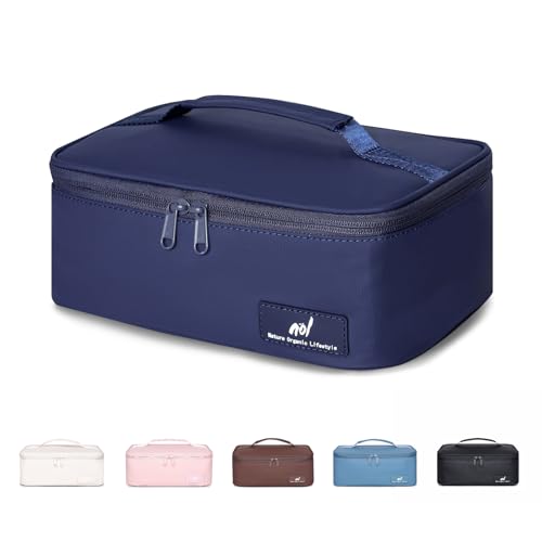 NOL Insulated Lunch Bag for Adults – Compact Cooler Lunch Box with Food-Grade Lining, Waterproof Lunch Bag for Work, Travel | Portable Thermal Meal Tote with Handle,Navy blue