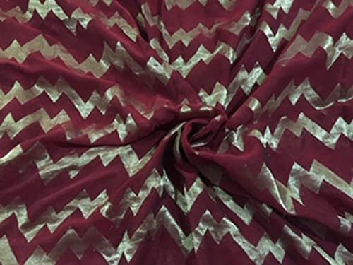 Tissu brocart transparent vin et or antique de 111,8 cm de large pour haute couture