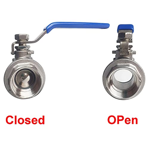 Lozome 2" Female Ball Valve Npt Thread 316 Stainless Steel Full Port Ball Valve Wog1000 Us Stock #TOP5