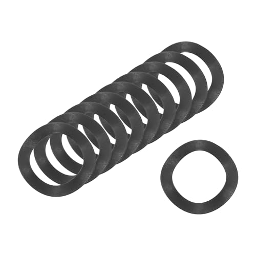 uxcell Wave Spring Washer, 300Pcs 0.71"x0.47"x0.01" (ODxIDxT) - Iron Curved Washer for Screw Bolt, Wave Washers Gaskets for Machinery (Black)