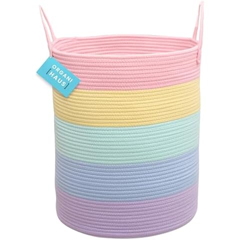 OrganiHaus Extra Large Rainbow Storage Basket Cover