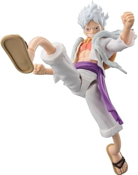 BANDAI - Anime Heroes - One Piece - Anime Heroes Figure 17 cm - Monkey D. Luffy Gear 5 - Officially Licensed One Piece - Luffy Gear 5 Version - Toy for Children 4 Years and Up - 37054