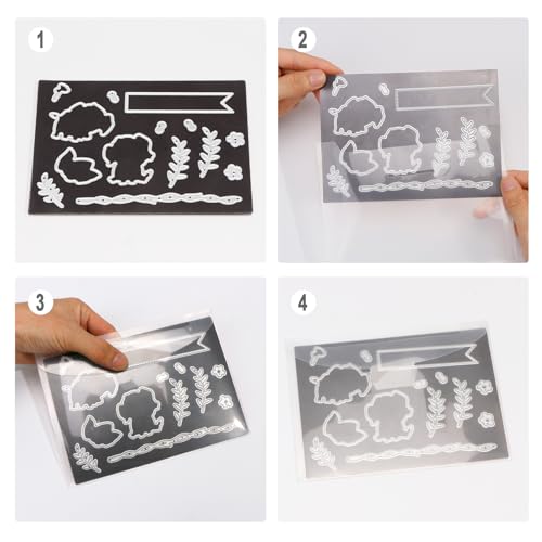 Image of 48 PCS Stamp and Die Storage Bag and Magnetic Sheet - Die Storage Set for Cutting,Scrapbooking,Storing Craft Dies, Embossers or Other Thin Metallic Items,and More-Orange