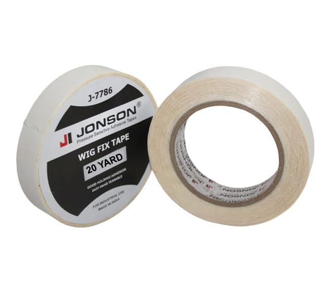 Image of Jonson Hair Wig White Tape | Strong Hold 7-14 Days | Water & Sweat Resistant | Skin-Friendly | Easy to Apply & Remove | 20 Yards