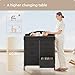 Yetom Baby Changing Table Dresser with Wheels, 6-Fabric Drawer Baby Dresser with Changing Table Top, Waterproof Diaper Changing Station & Pad, Mobile Storage Unit, Compact Baby Furniture, Black