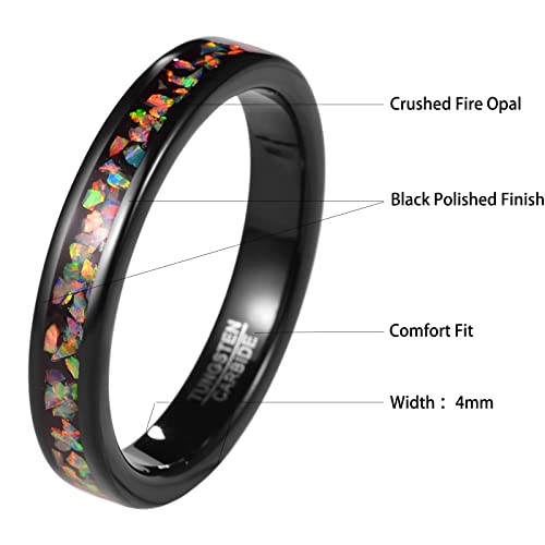 VAKKI Anelli in carburo di tungsteno con intarsio