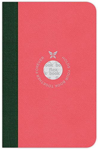 Image of flexbook Smartbook Notebook Ruled Pink | A6 | 9x14cm | 160 pages | 70gsm Fabriano Ivory Paper | Colorful Eco Paper Cover | with Green linen spine