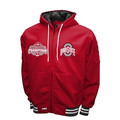 Franchise Club Mens Ohio State 2024 Champions Grind Hoodie Jacket (XL)