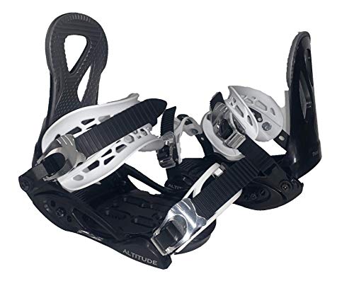ALTITUDE Kids JR Ripper Snowboard BINDINGS 4x4 Burton 3D & EST (Sizes 2-6) Black/Grey/White