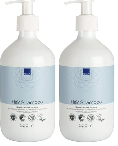 Image of ABENA Shampoo For Hair Care | 500ml Mild & Nourishing Simple Shampoo Formula | Free Fragrance & Colourant Free, Suitable For All Hair Types, Including Curly, Coloured, Hard Water, Oily Hair And More