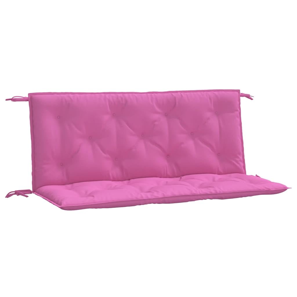 Cuscini per Panca da Giardino 2 pz Rosa 120x50x7 cm | Set imbottiture morbide con laccetti fissanti per panche da patio, terrazzo e soggiorno, ideali per decorare casa.