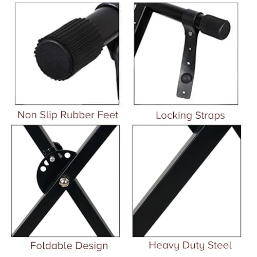 Image of Kadence Heavy-Duty, Single X Adjustable Piano Keyboard Stand with Locking Straps (NK12 Single Braced)