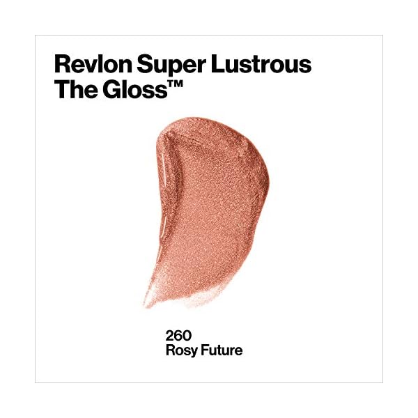 REVLON-Super-Lustrous-Lip-Gloss-Rosy-Future Revlon Super Lustrous The Gloss, Lip Gloss Makeup Stocking Stuffers for Women, Non-Sticky, High Shine Finish, 260 Rosy Future, 0.13 Oz
