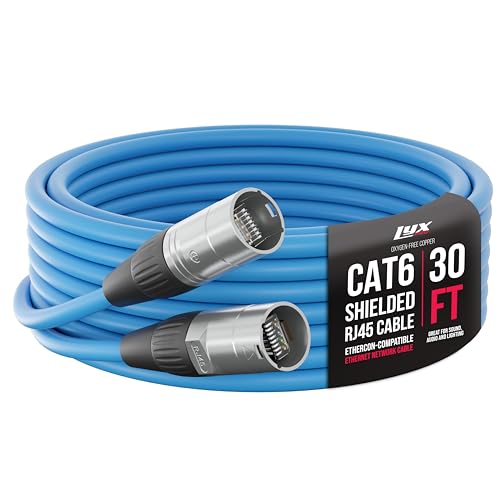 Câble Ethernet CAT6 LyxPro blindé 9 m résout les interférences audio et pannes RJ45