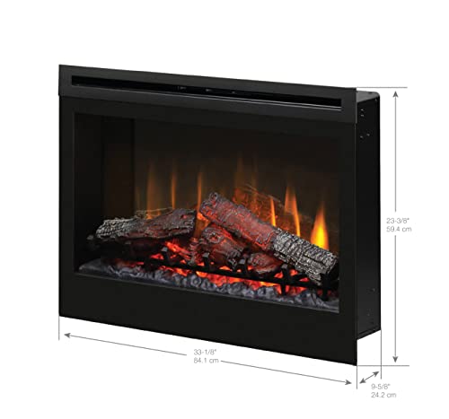 Dimplex Df3033St 33" Electric Fireplace Insert, Model, 120V, 780W, 8.3 Amps, Black #TOP2