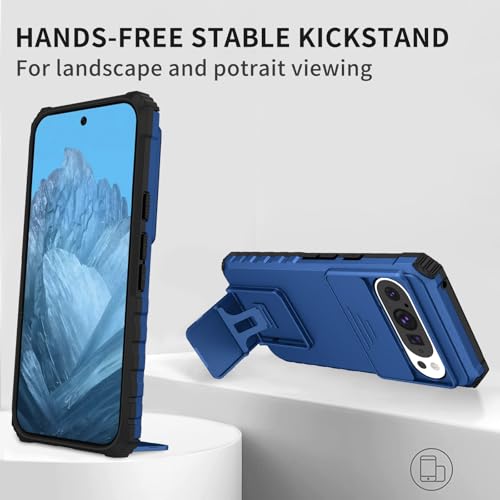 Coque Pixel 9 Pro avec cache caméra coulissant et support béquille intégré - 4